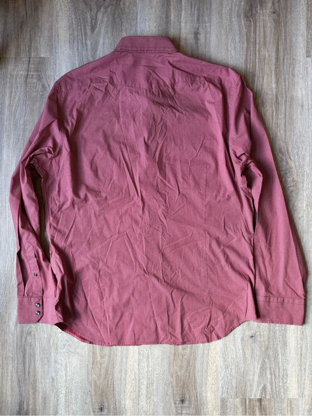 Banana Republic Large Slim Fit Men's Snap Button Two Pocket Shirt in Red